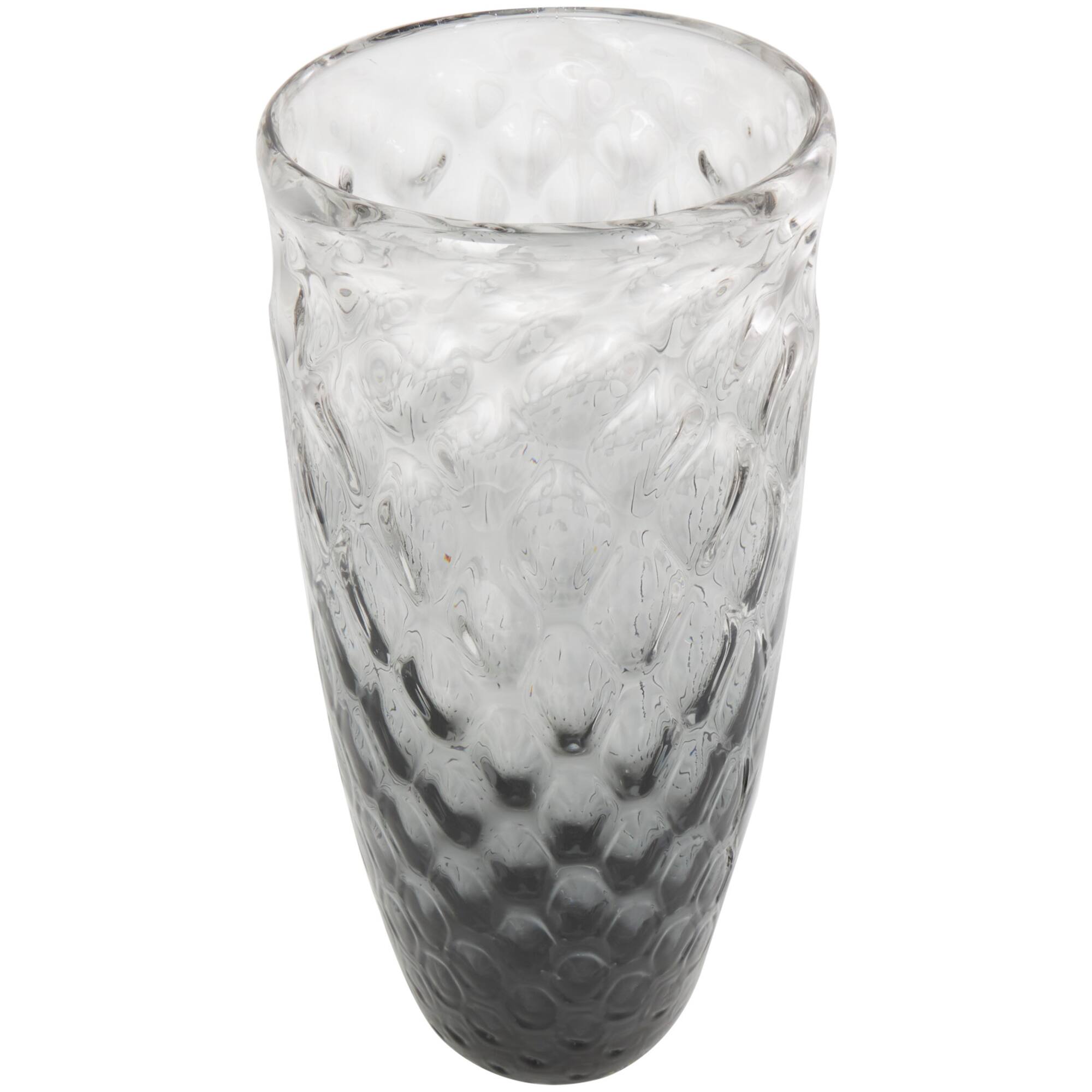 21" Black Ombre Handmade Glass Vase